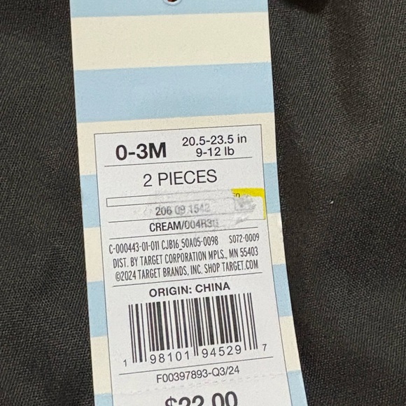 Cat & Jack Cream and Red Baby Sweater - Picture 3 of 3